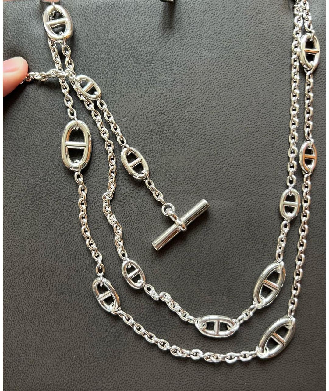 HERMES Серебряная серебряная цепочка, фото 6