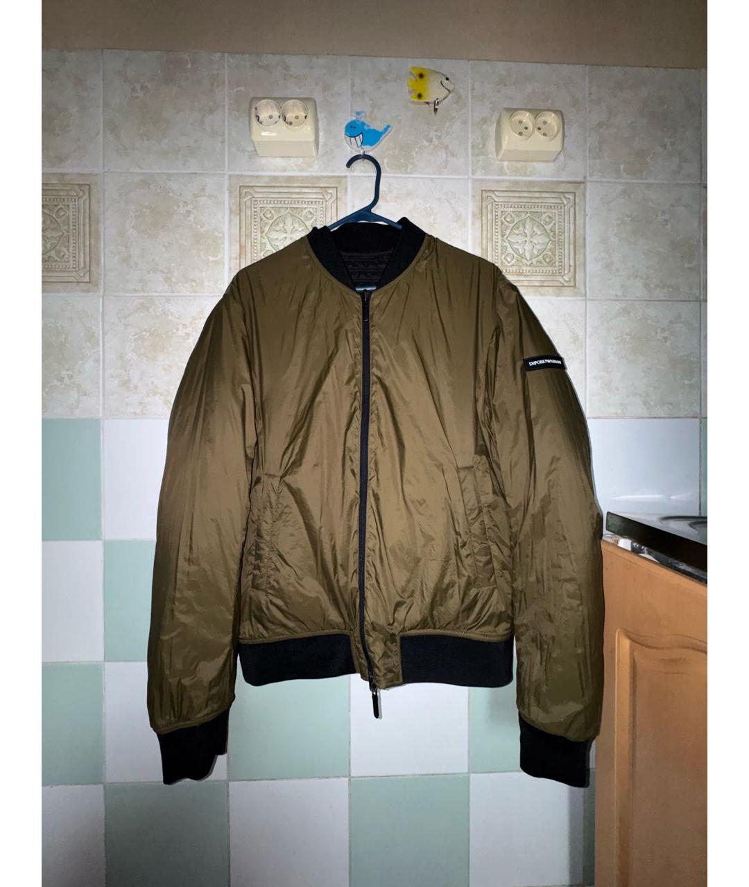 EMPORIO ARMANI Темно-синяя полиамидовая куртка, фото 5