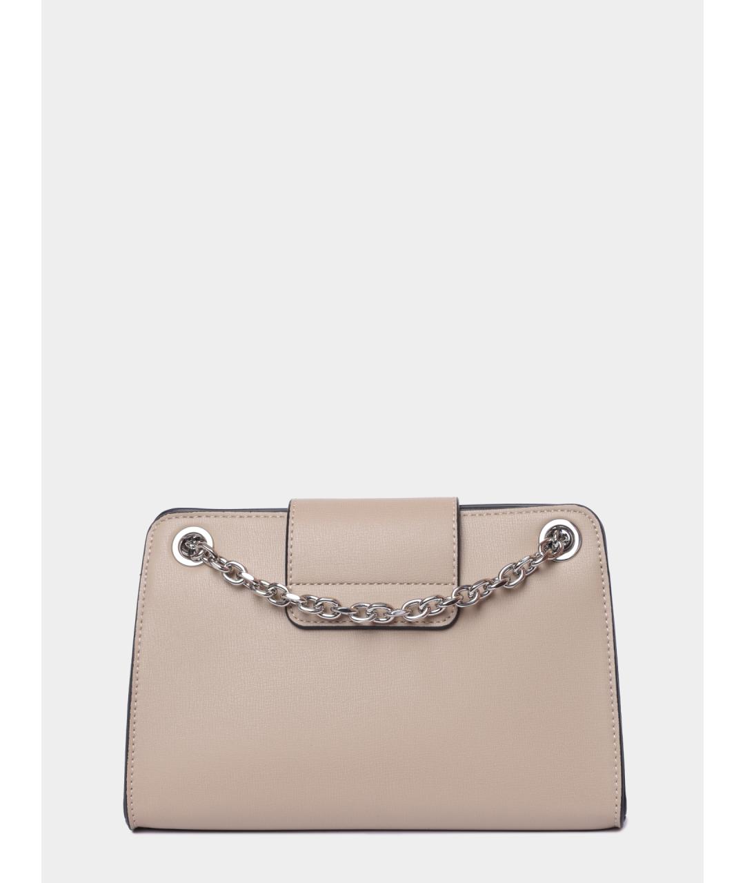 ARMANI EXCHANGE Бежевая кожаная сумка через плечо, фото 4