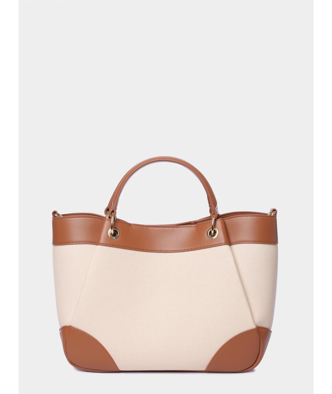 ARMANI EXCHANGE Бежевая тканевая сумка через плечо, фото 4