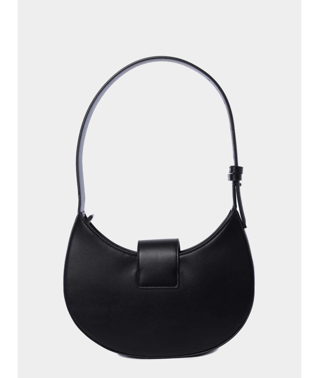 ARMANI EXCHANGE Черная кожаная сумка через плечо, фото 4