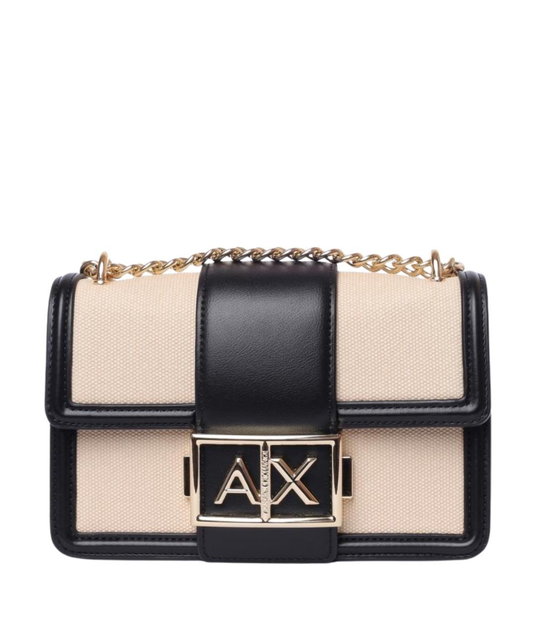 ARMANI EXCHANGE Бежевая тканевая сумка через плечо, фото 1