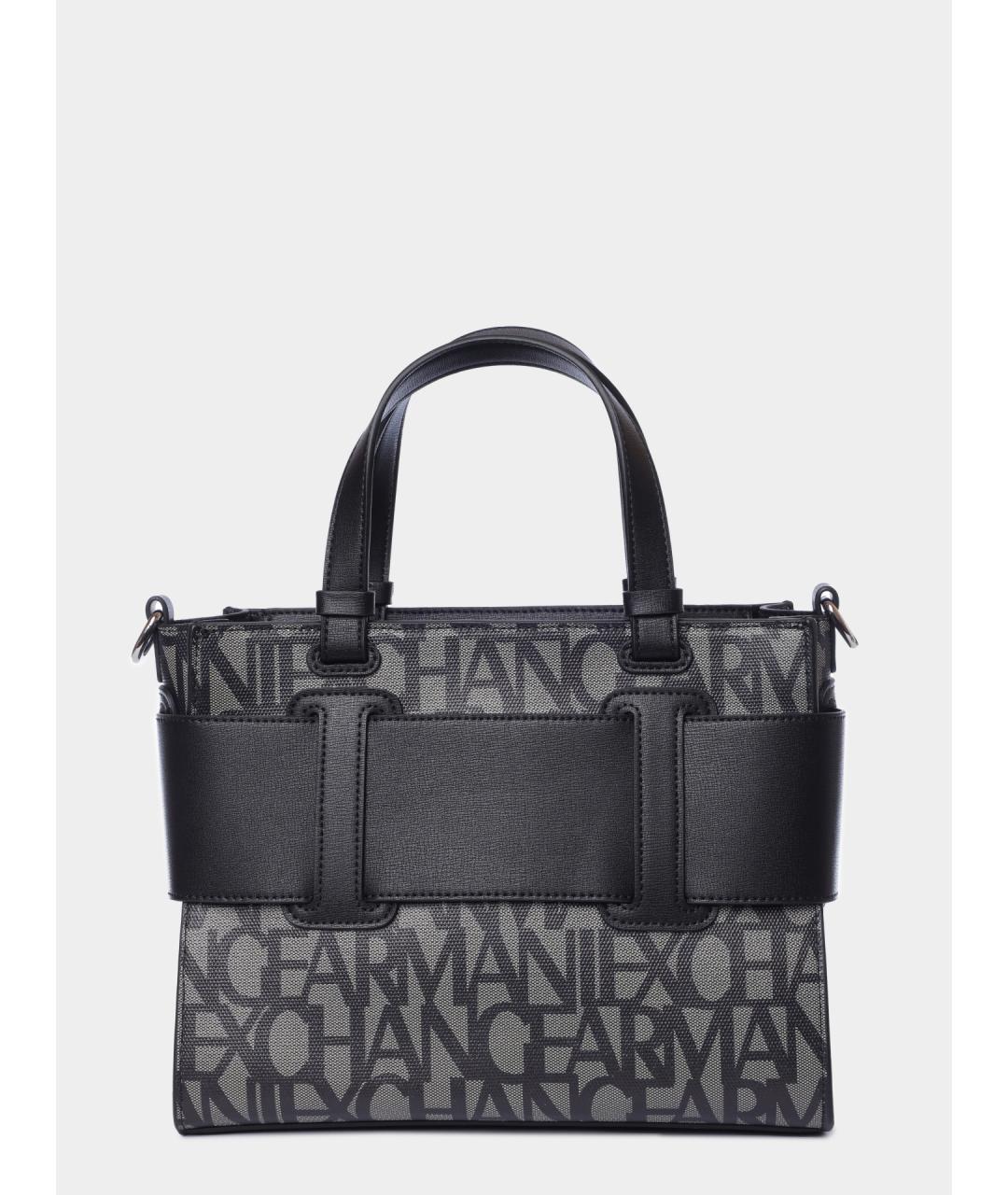 ARMANI EXCHANGE Черная тканевая сумка тоут, фото 4