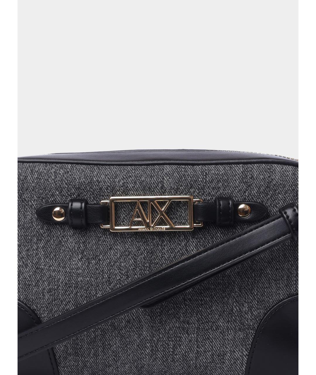 ARMANI EXCHANGE Черная тканевая сумка через плечо, фото 3