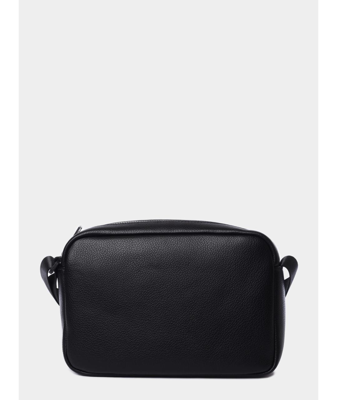 ARMANI EXCHANGE Черная кожаная сумка на плечо, фото 4