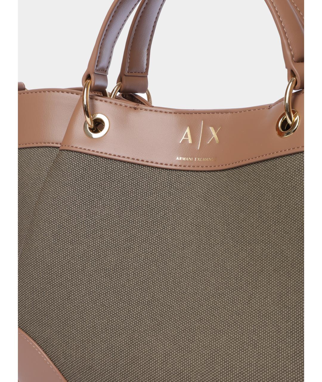 ARMANI EXCHANGE Зеленая тканевая сумка через плечо, фото 3
