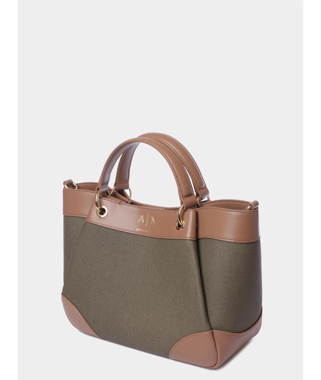 ARMANI EXCHANGE Зеленая тканевая сумка через плечо, фото 2