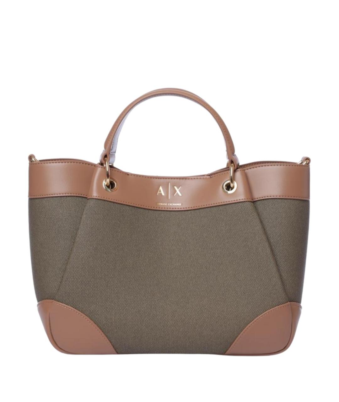 ARMANI EXCHANGE Зеленая тканевая сумка через плечо, фото 1