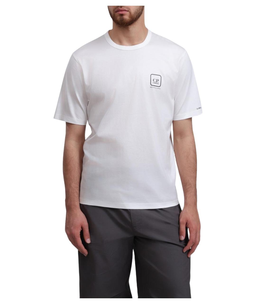 CP COMPANY Белая хлопковая футболка, фото 1
