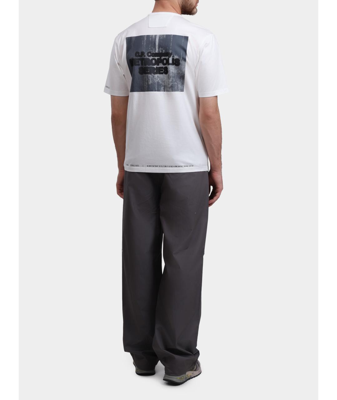 CP COMPANY Белая хлопковая футболка, фото 5