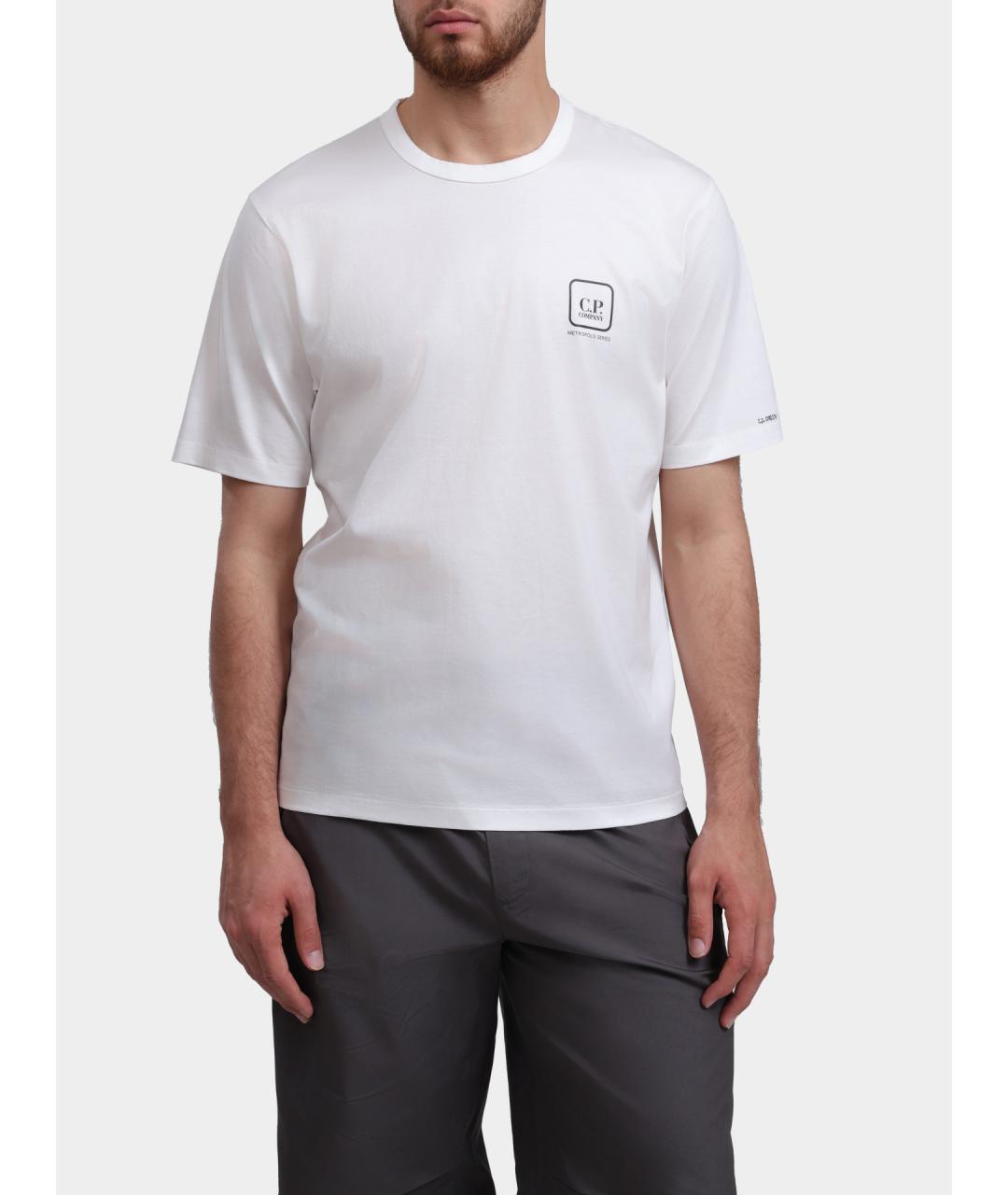 CP COMPANY Белая хлопковая футболка, фото 6