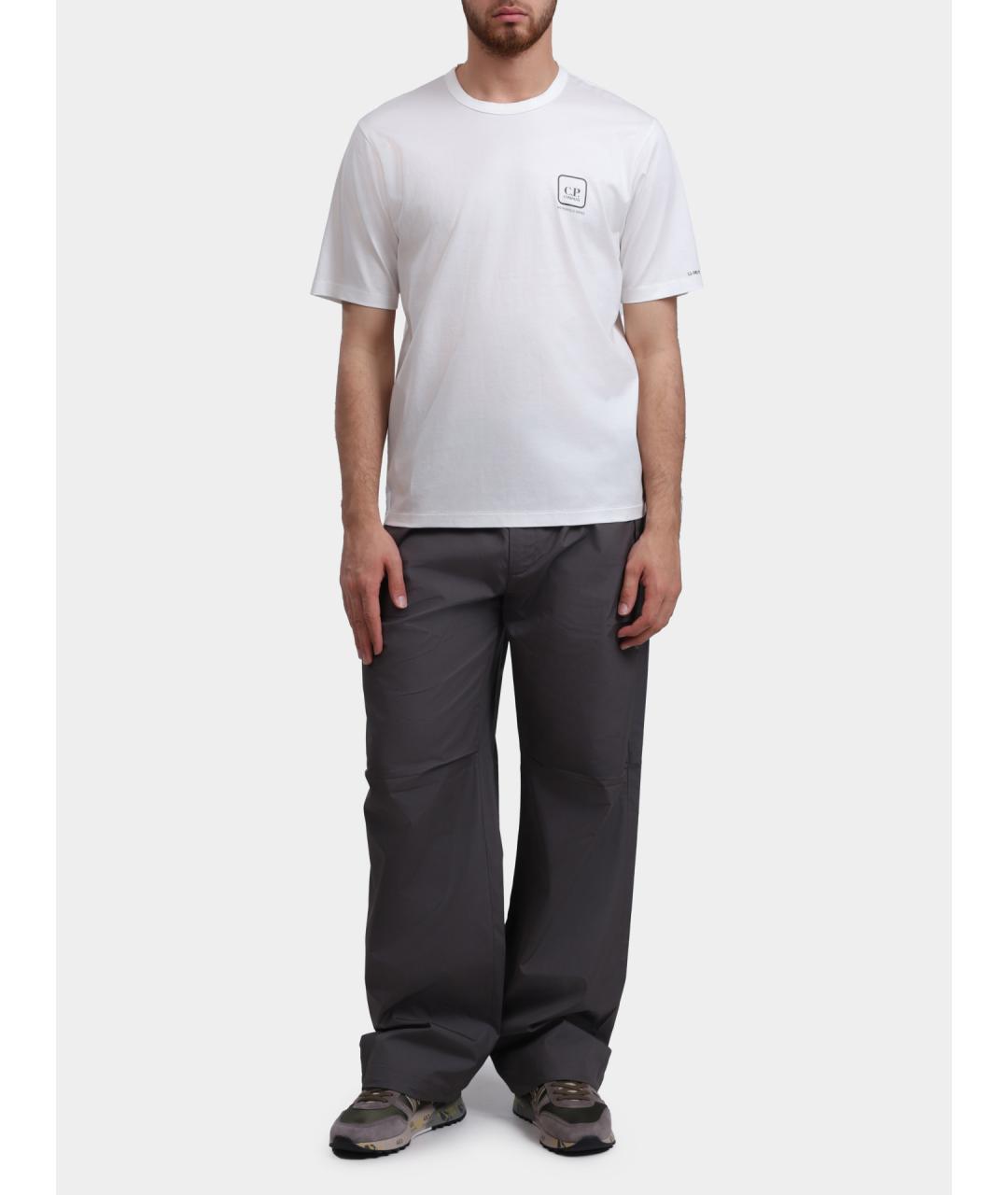 CP COMPANY Белая хлопковая футболка, фото 2