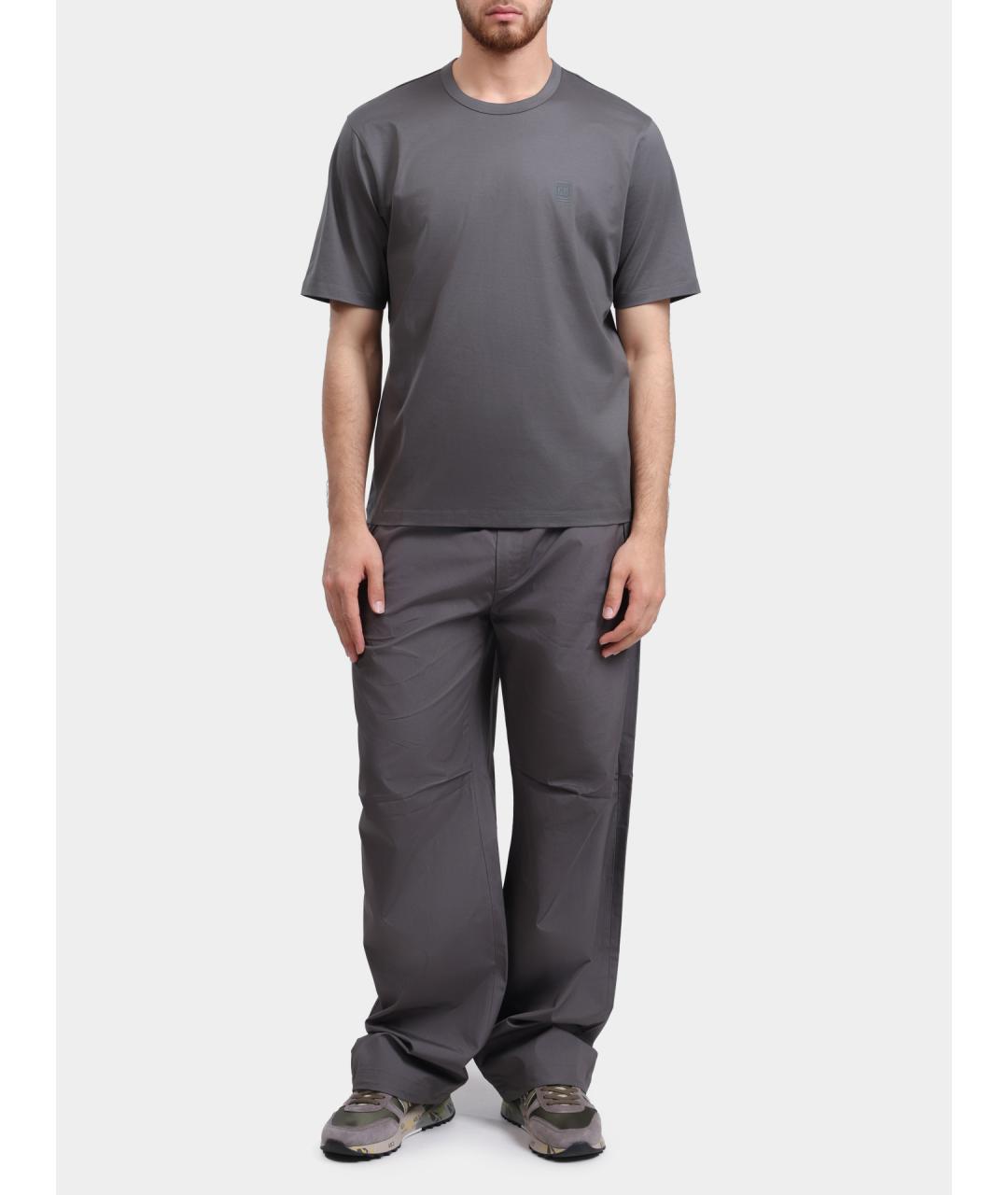 CP COMPANY Серая хлопковая футболка, фото 2