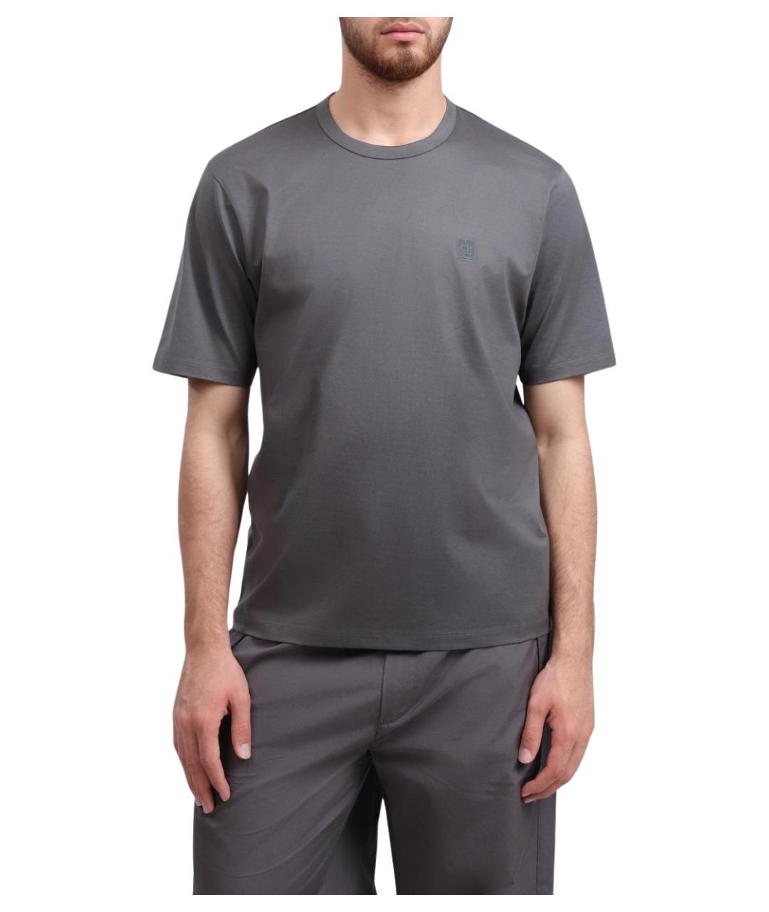 CP COMPANY Серая хлопковая футболка, фото 1