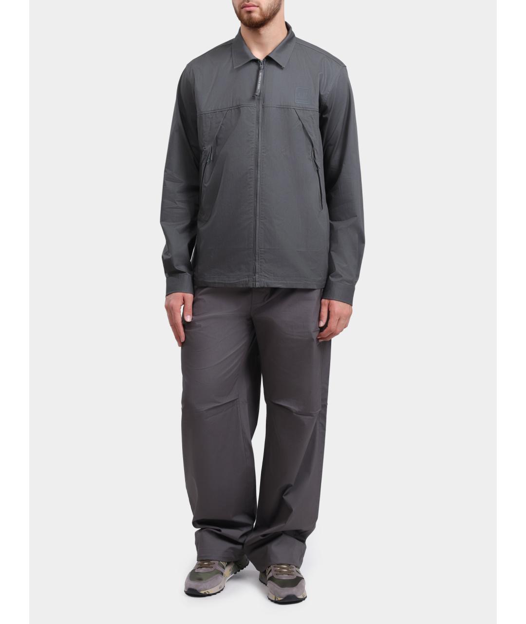 CP COMPANY Серая хлопковая куртка, фото 2