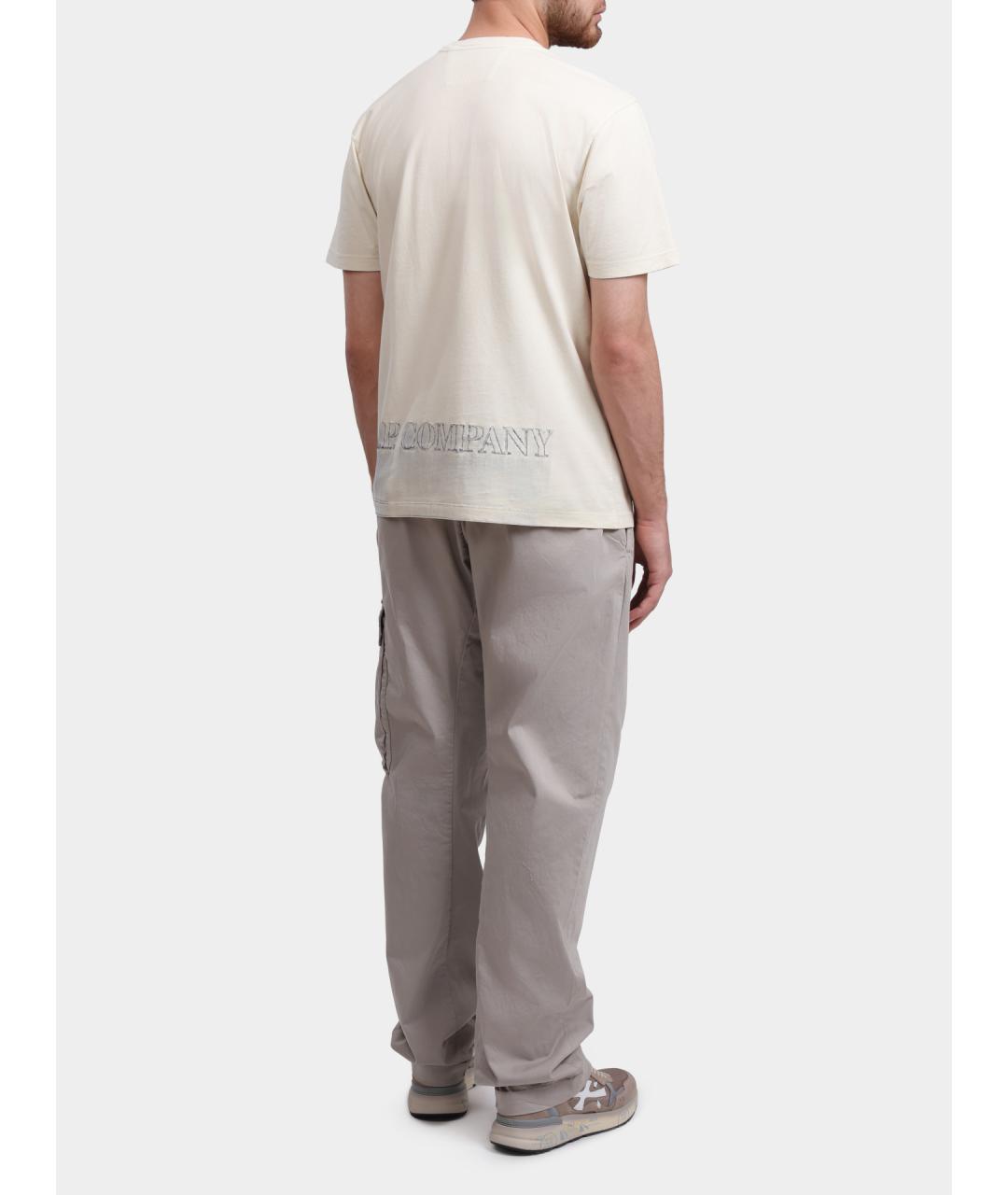 CP COMPANY Белая хлопковая футболка, фото 5