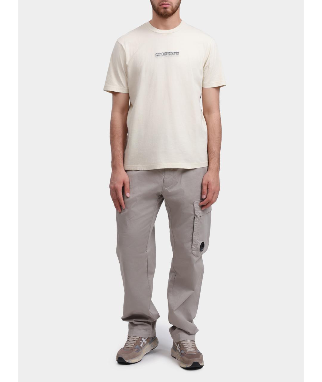 CP COMPANY Белая хлопковая футболка, фото 2