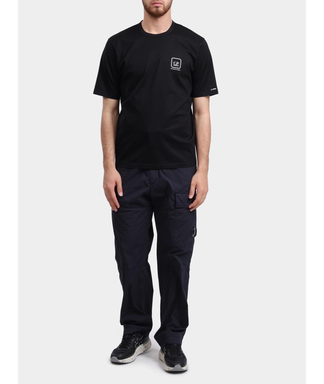 CP COMPANY Черная хлопковая футболка, фото 2