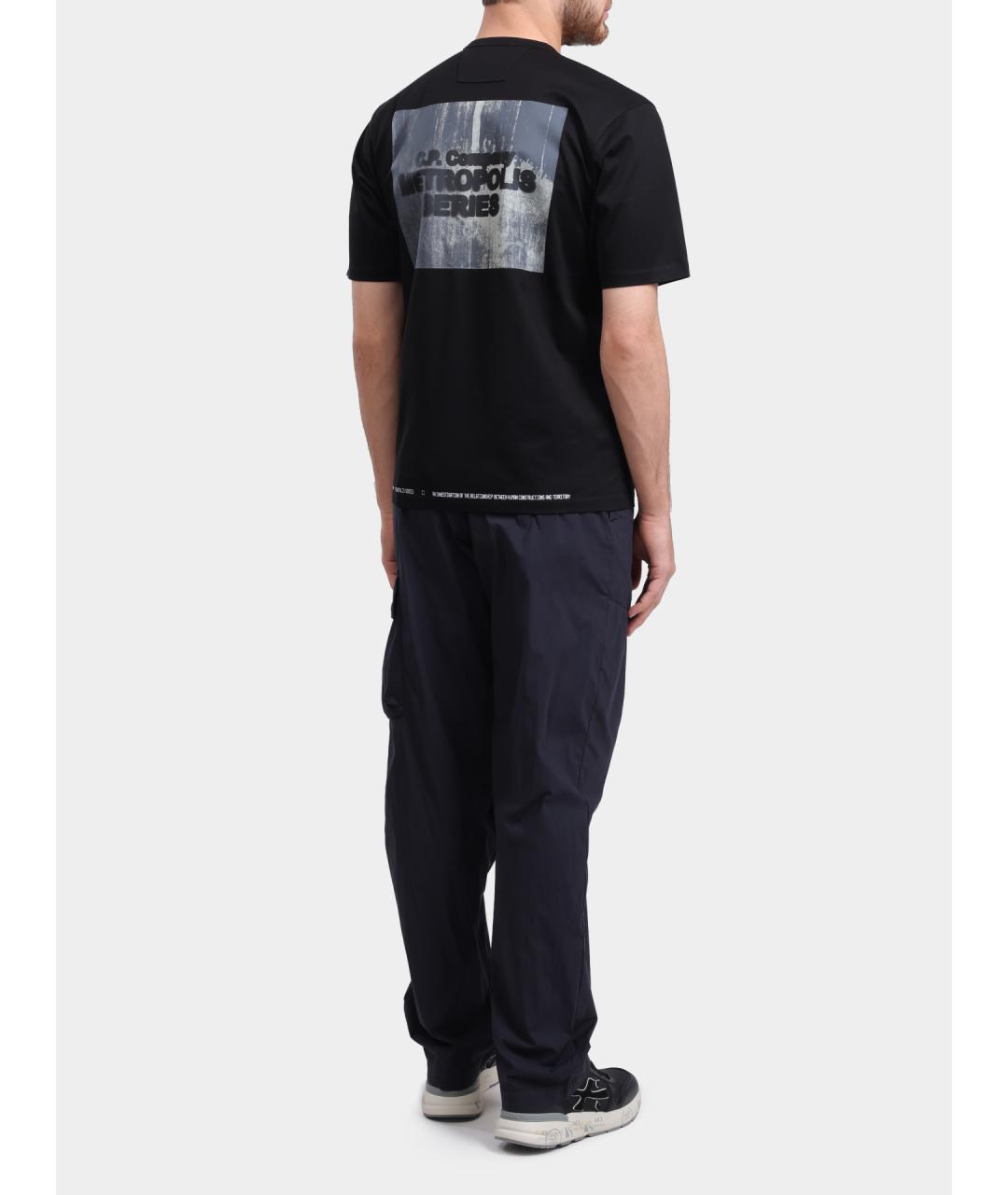 CP COMPANY Черная хлопковая футболка, фото 5