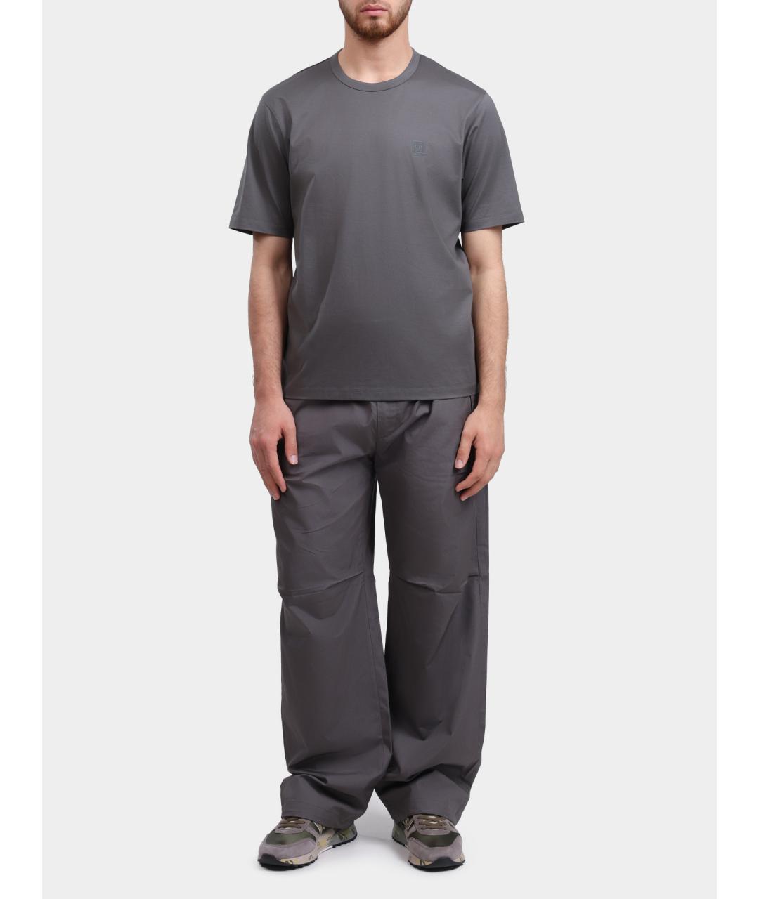 CP COMPANY Серые хлопковые повседневные брюки, фото 2