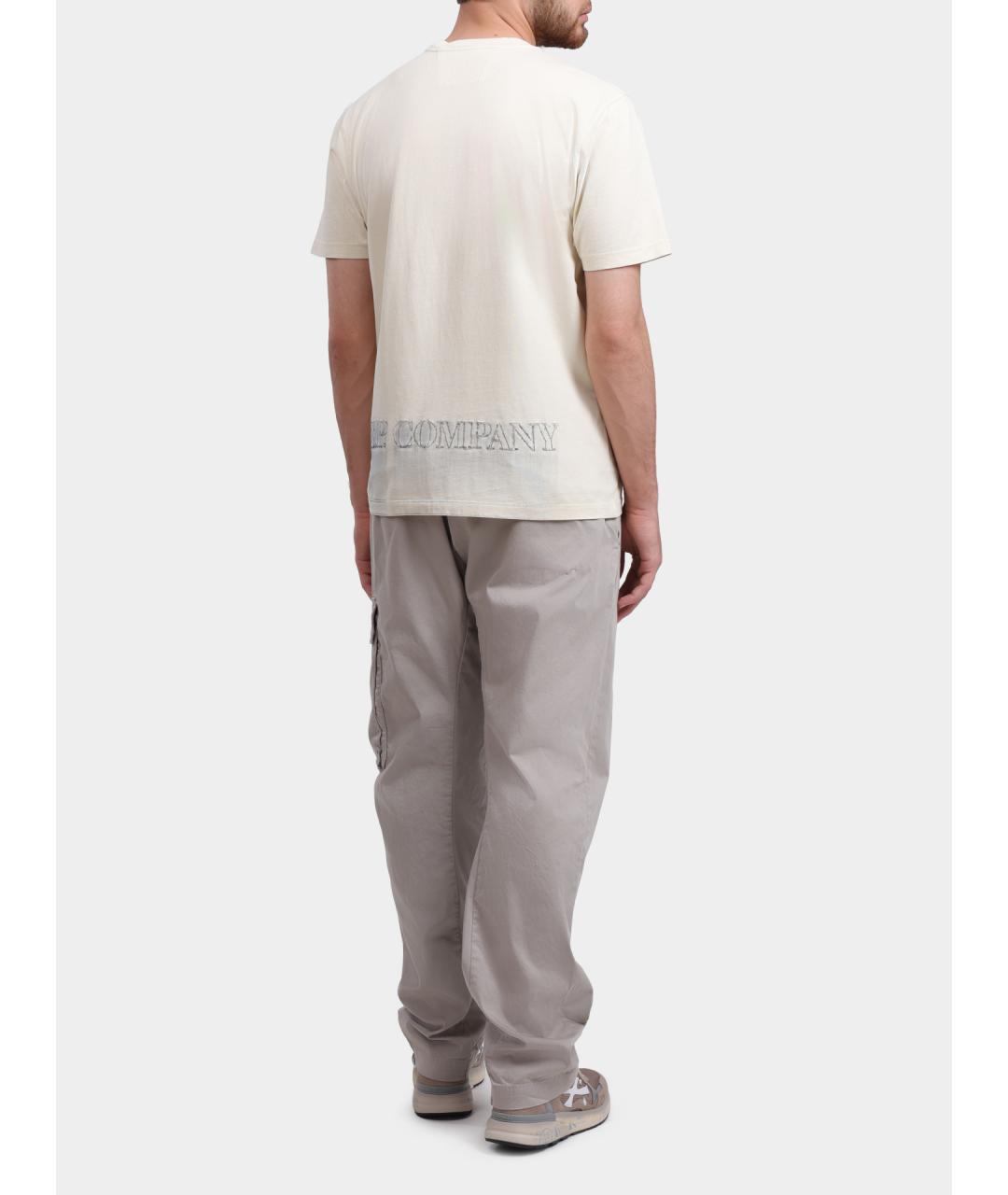 CP COMPANY Бежевые хлопковые повседневные брюки, фото 5