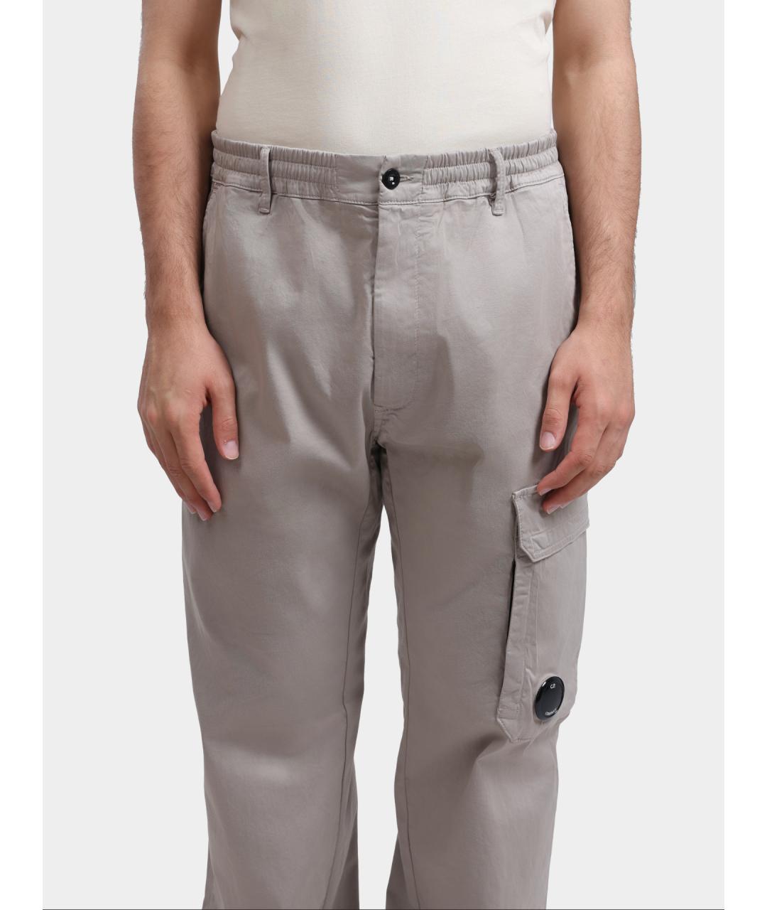 CP COMPANY Бежевые хлопковые повседневные брюки, фото 4