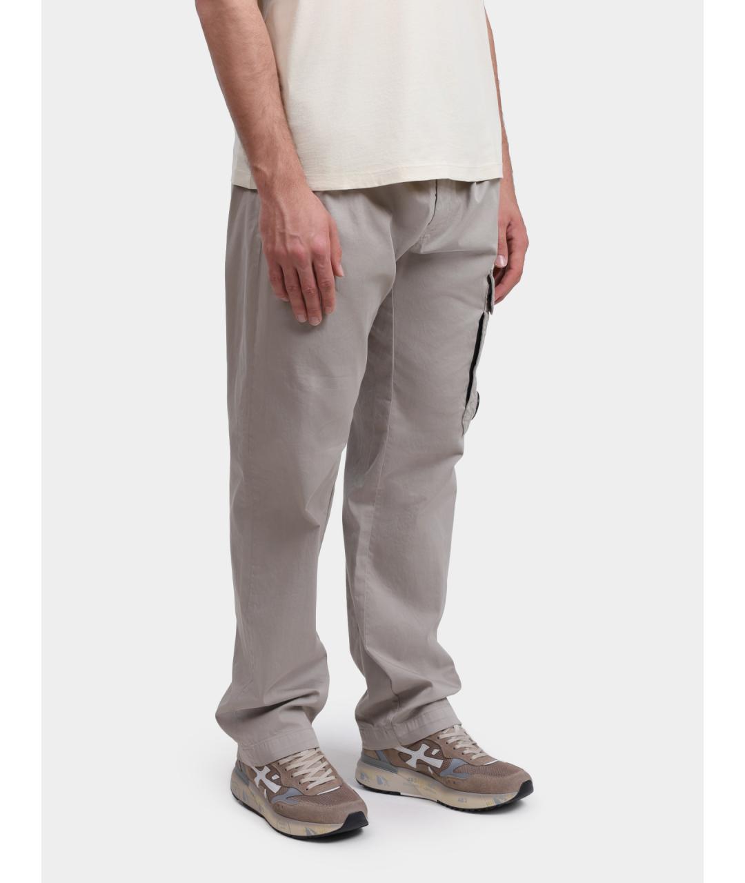 CP COMPANY Бежевые хлопковые повседневные брюки, фото 3