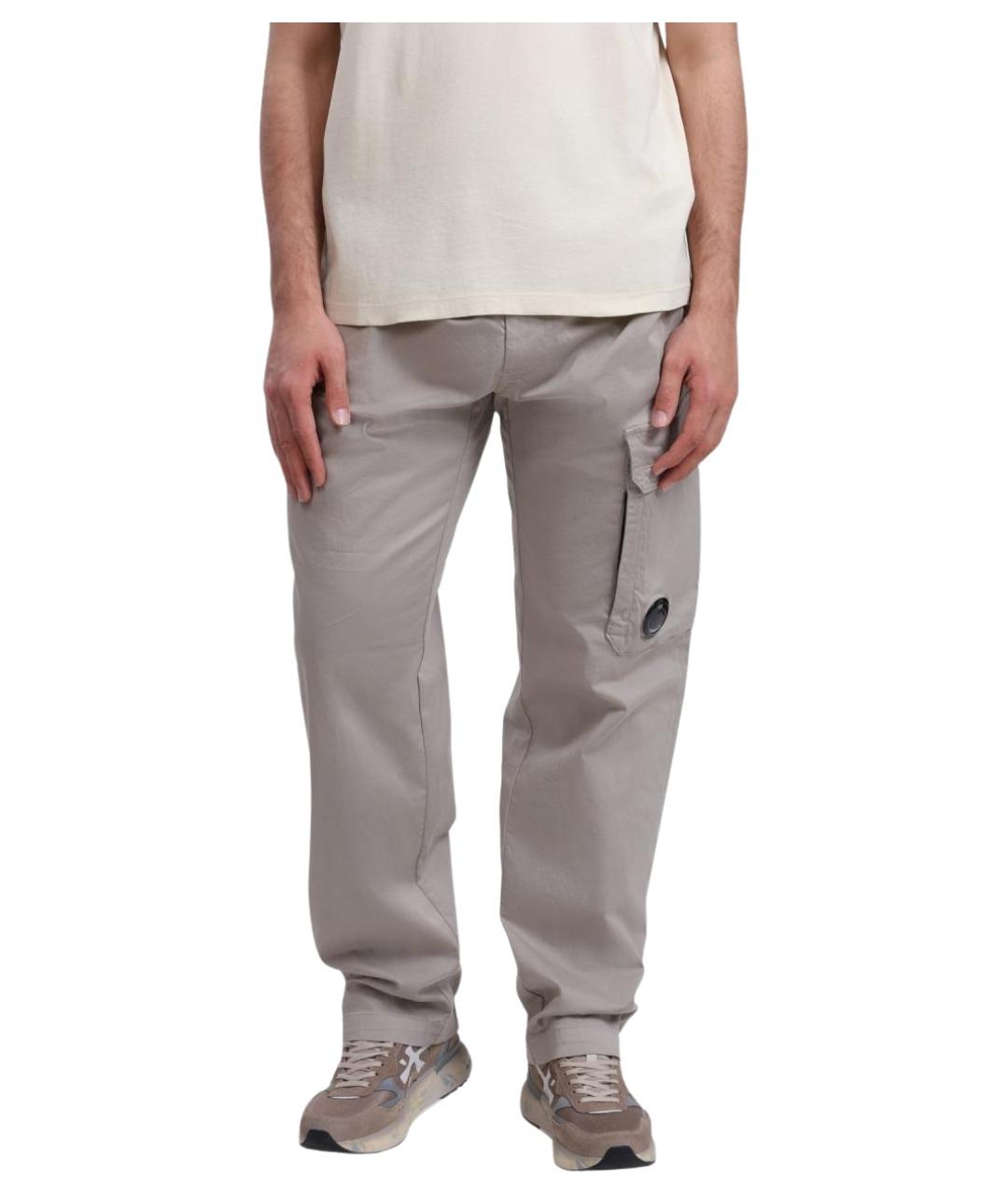 CP COMPANY Бежевые хлопковые повседневные брюки, фото 1
