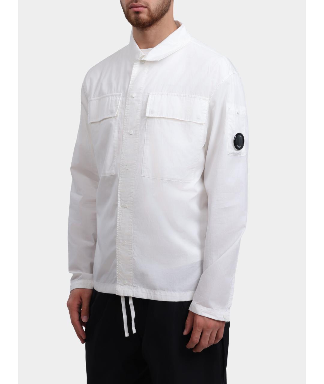 CP COMPANY Белая хлопковая кэжуал рубашка, фото 3