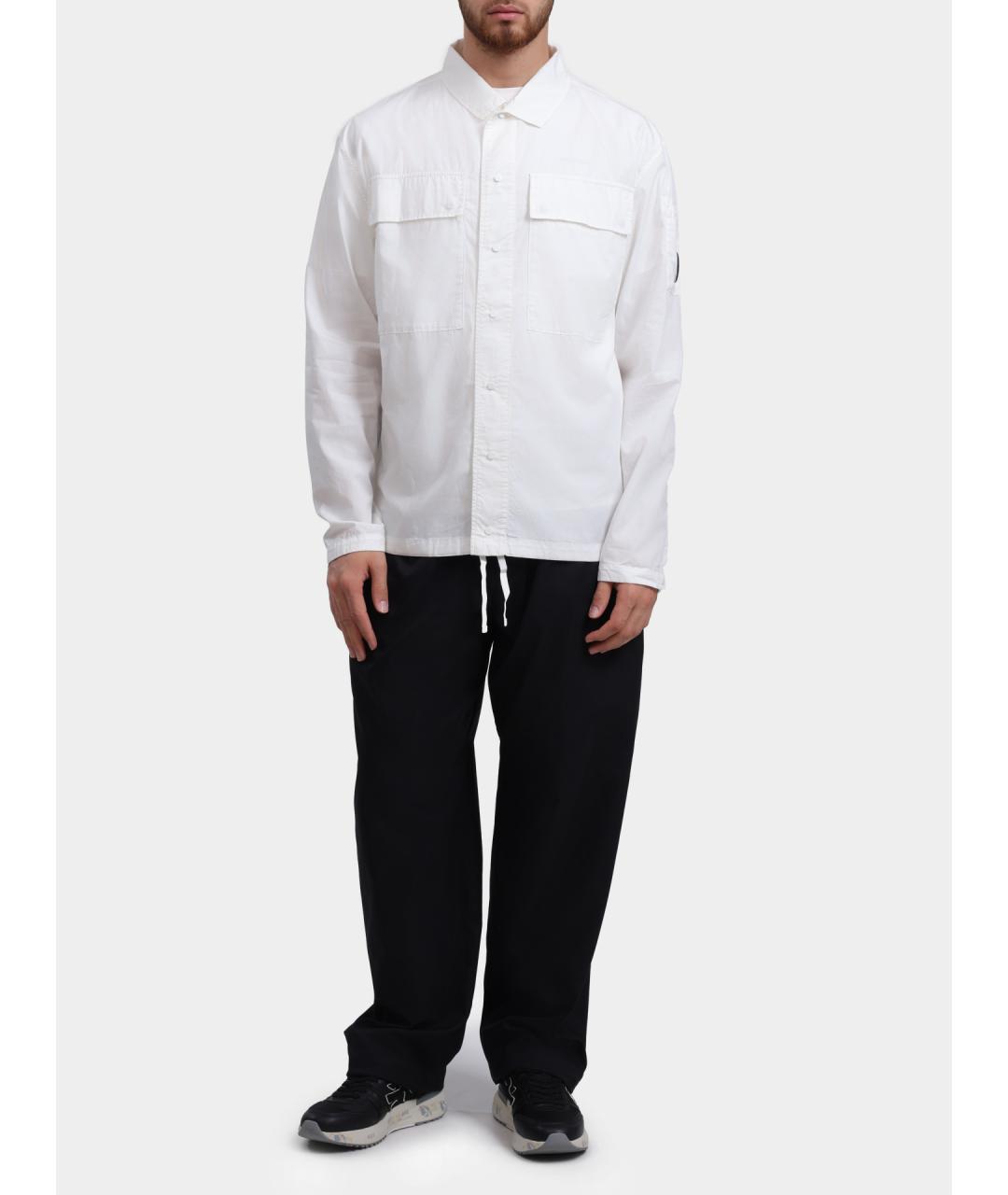 CP COMPANY Белая хлопковая кэжуал рубашка, фото 2