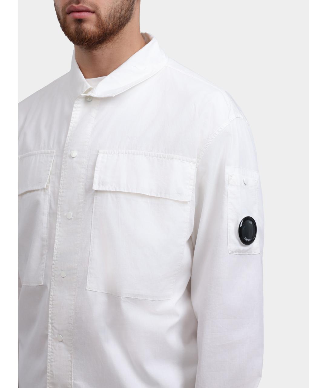 CP COMPANY Белая хлопковая кэжуал рубашка, фото 4