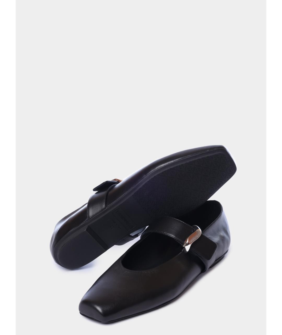 EMPORIO ARMANI Черные балетки, фото 4