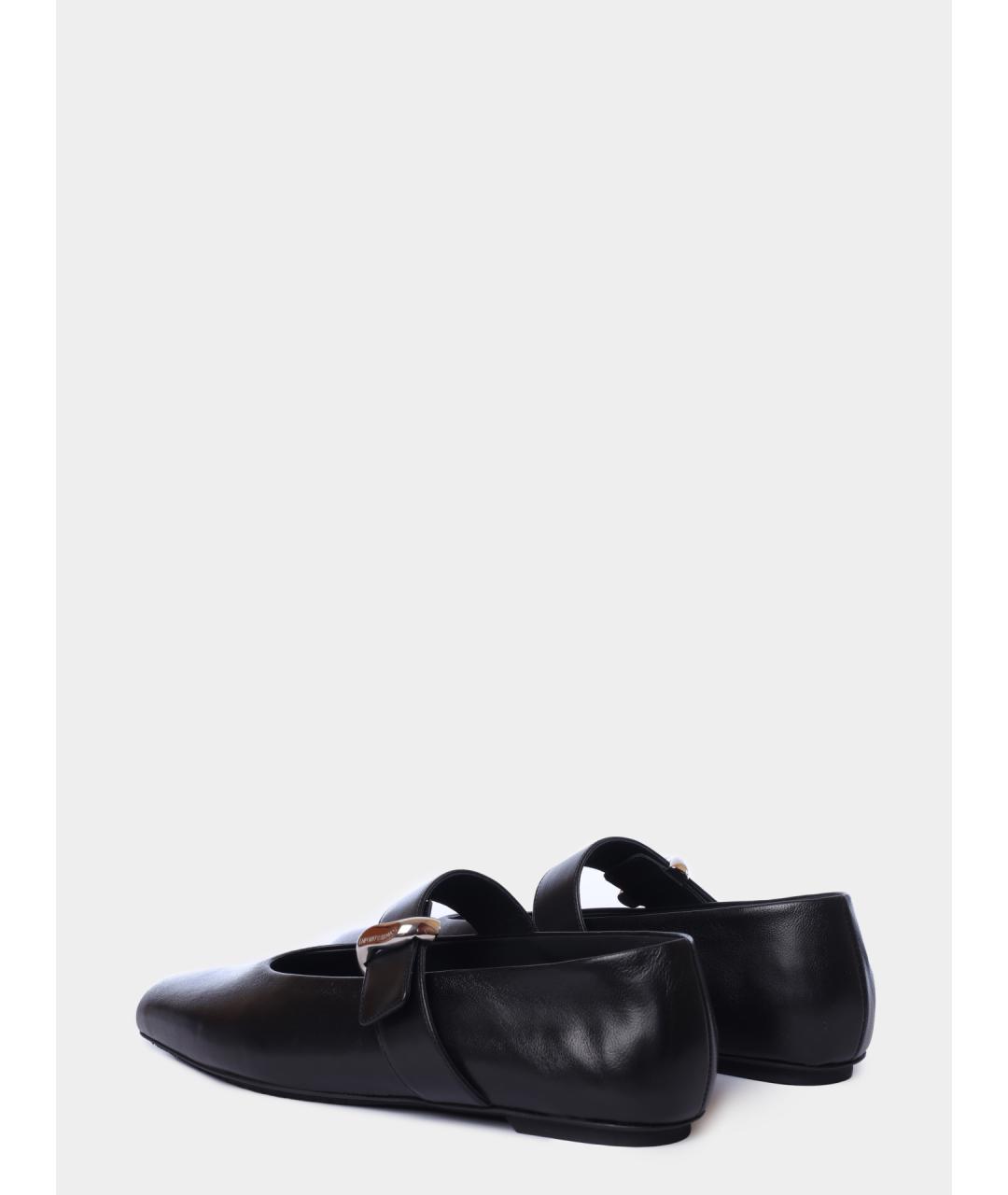 EMPORIO ARMANI Черные балетки, фото 6