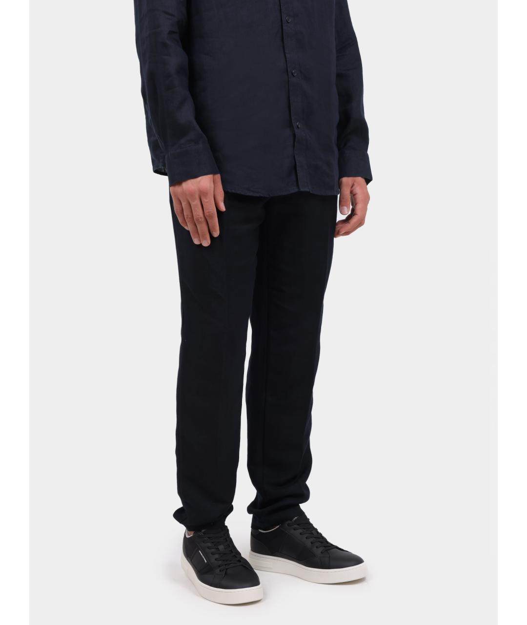 ARMANI EXCHANGE Темно-синие повседневные брюки, фото 3