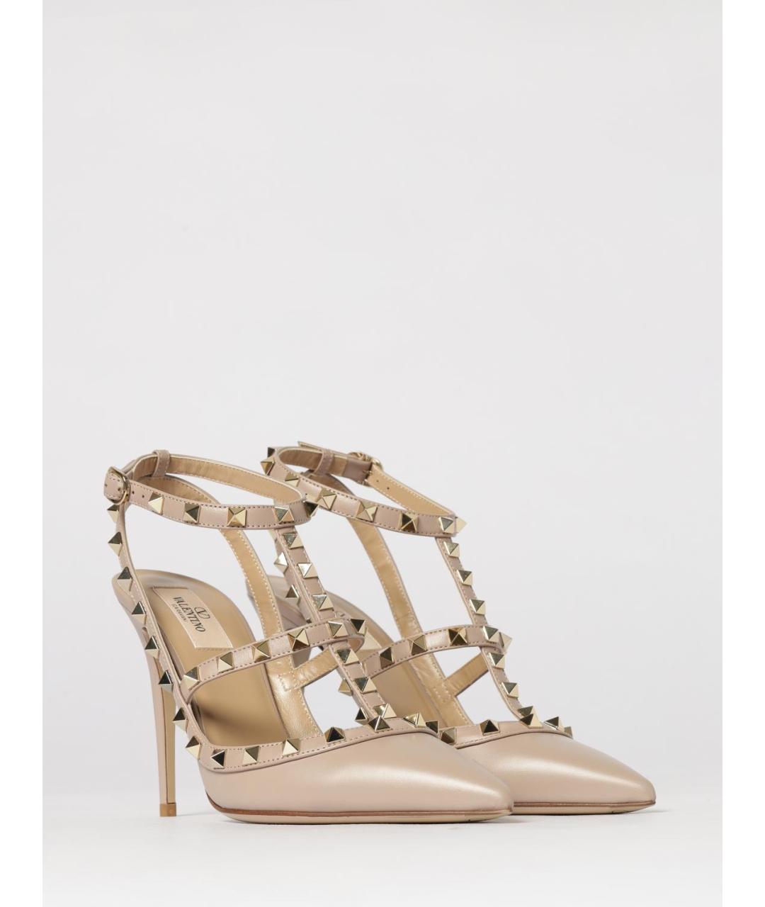 VALENTINO Бежевые синтетические туфли, фото 2