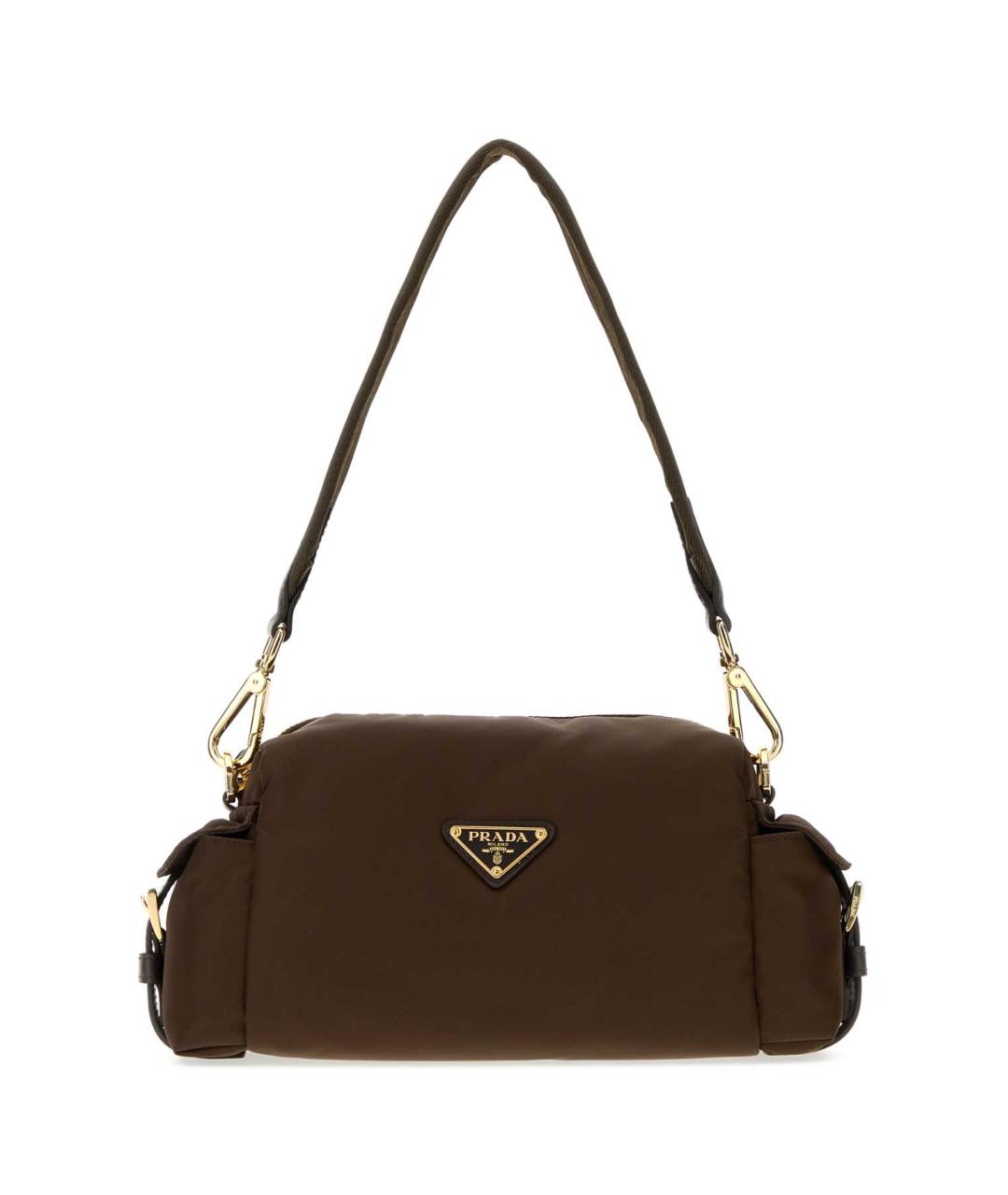 PRADA Коричневая синтетическая сумка через плечо, фото 3