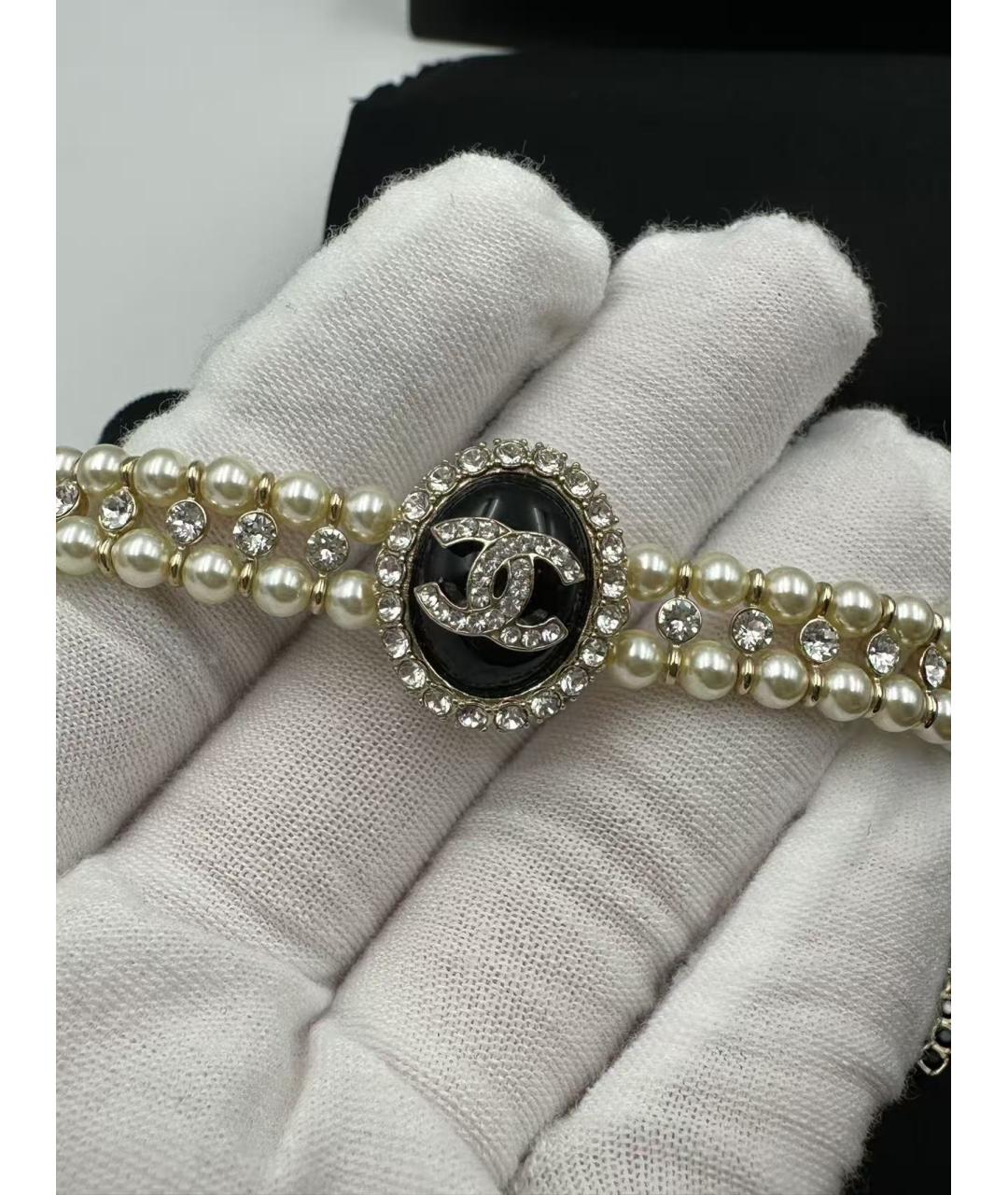 CHANEL Белое жемчужное колье, фото 2