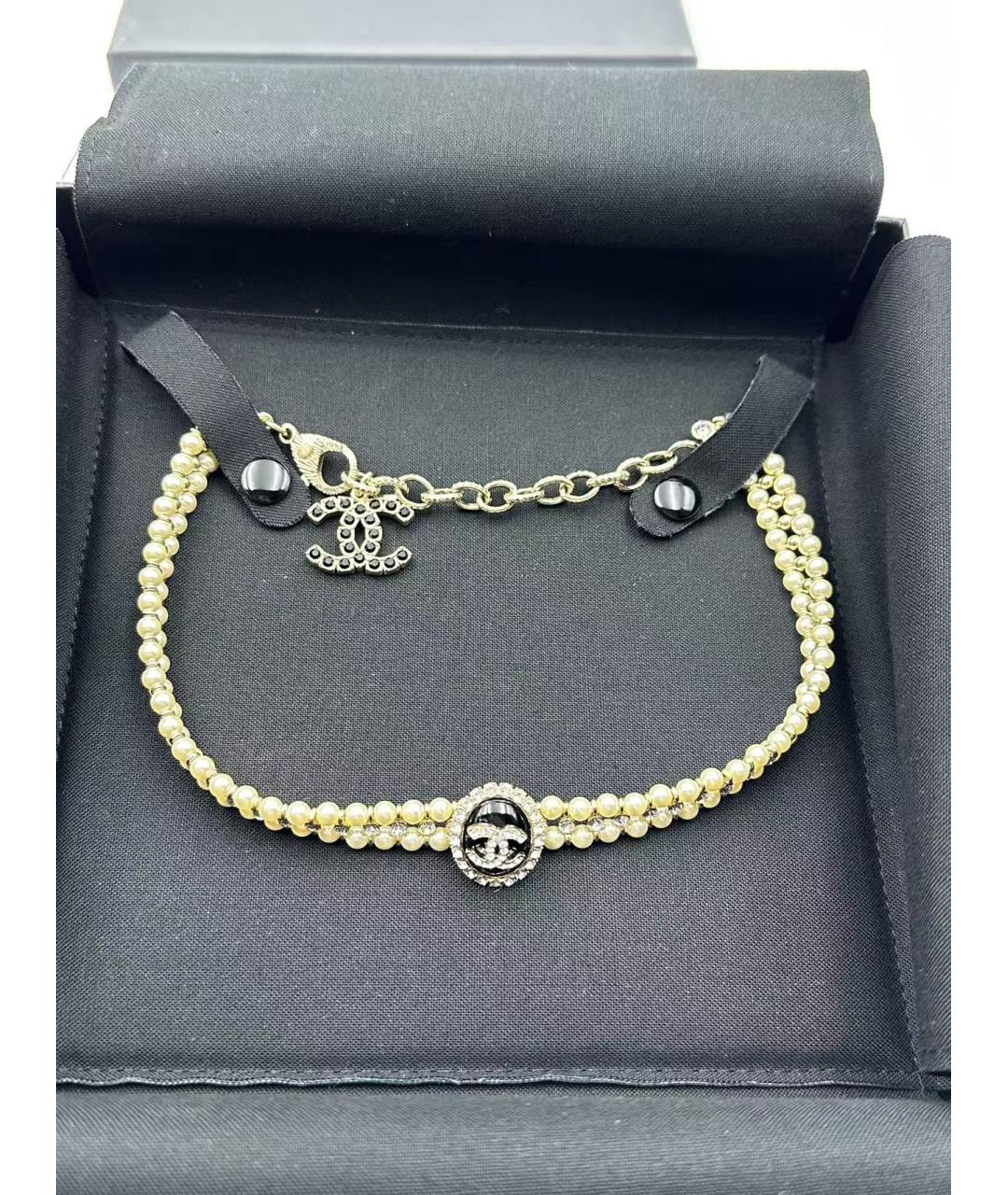 CHANEL Белое жемчужное колье, фото 3