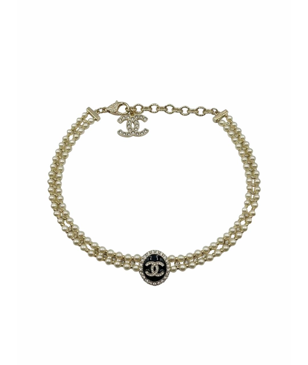 CHANEL Белое жемчужное колье, фото 1