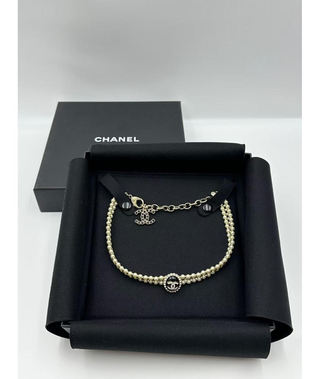 CHANEL Белое жемчужное колье, фото 4