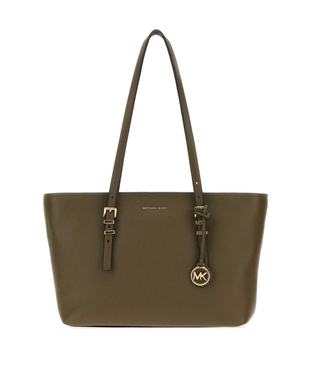 MICHAEL KORS Зеленая кожаная сумка тоут, фото 1