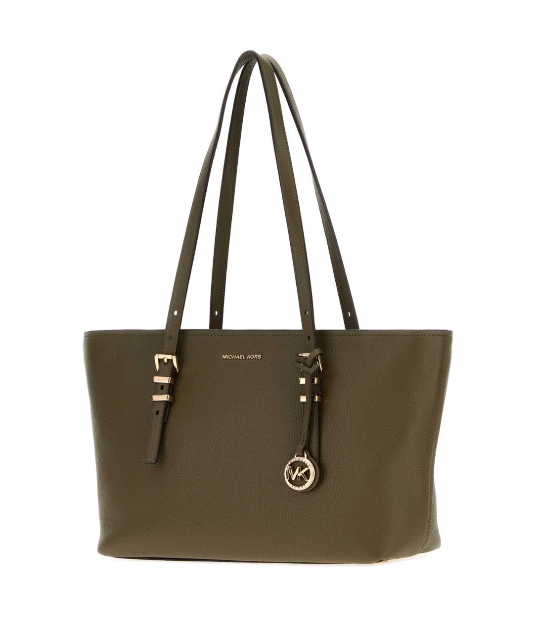 MICHAEL KORS Зеленая кожаная сумка тоут, фото 2