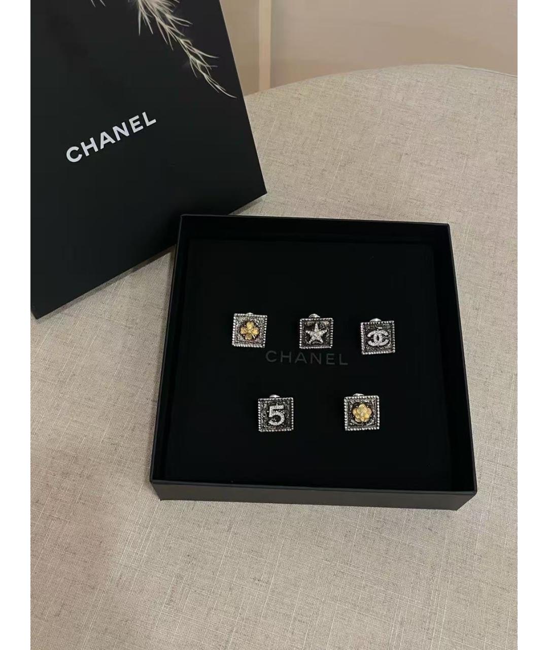 CHANEL Серебряная металлическая булавка / брошь, фото 2
