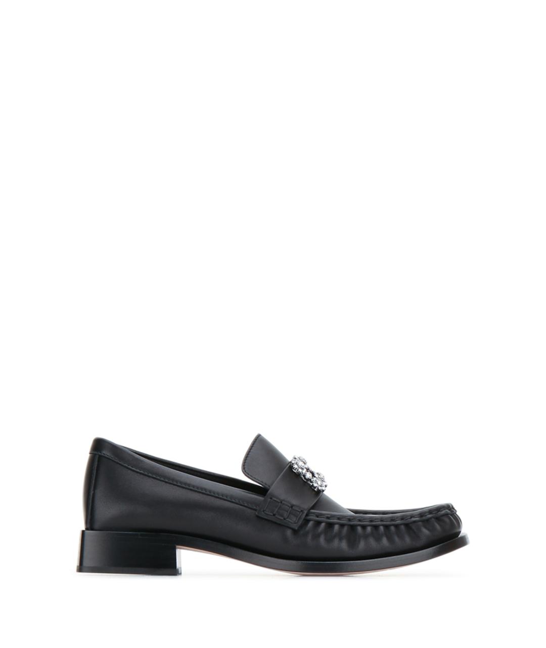 ROGER VIVIER Черные кожаные лоферы, фото 1