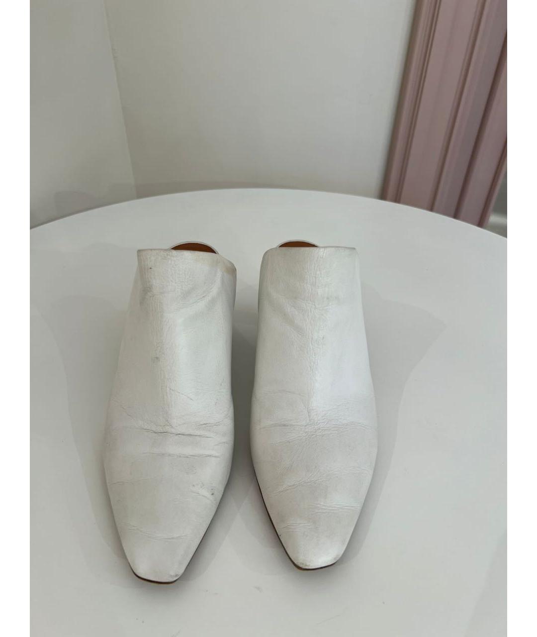 VETEMENTS Белые кожаные сабо, фото 4