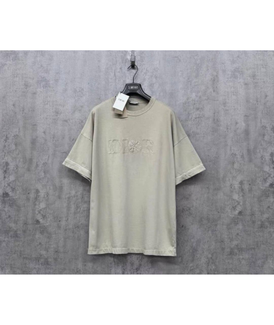 STONE ISLAND Коричневая хлопковая футболка, фото 3