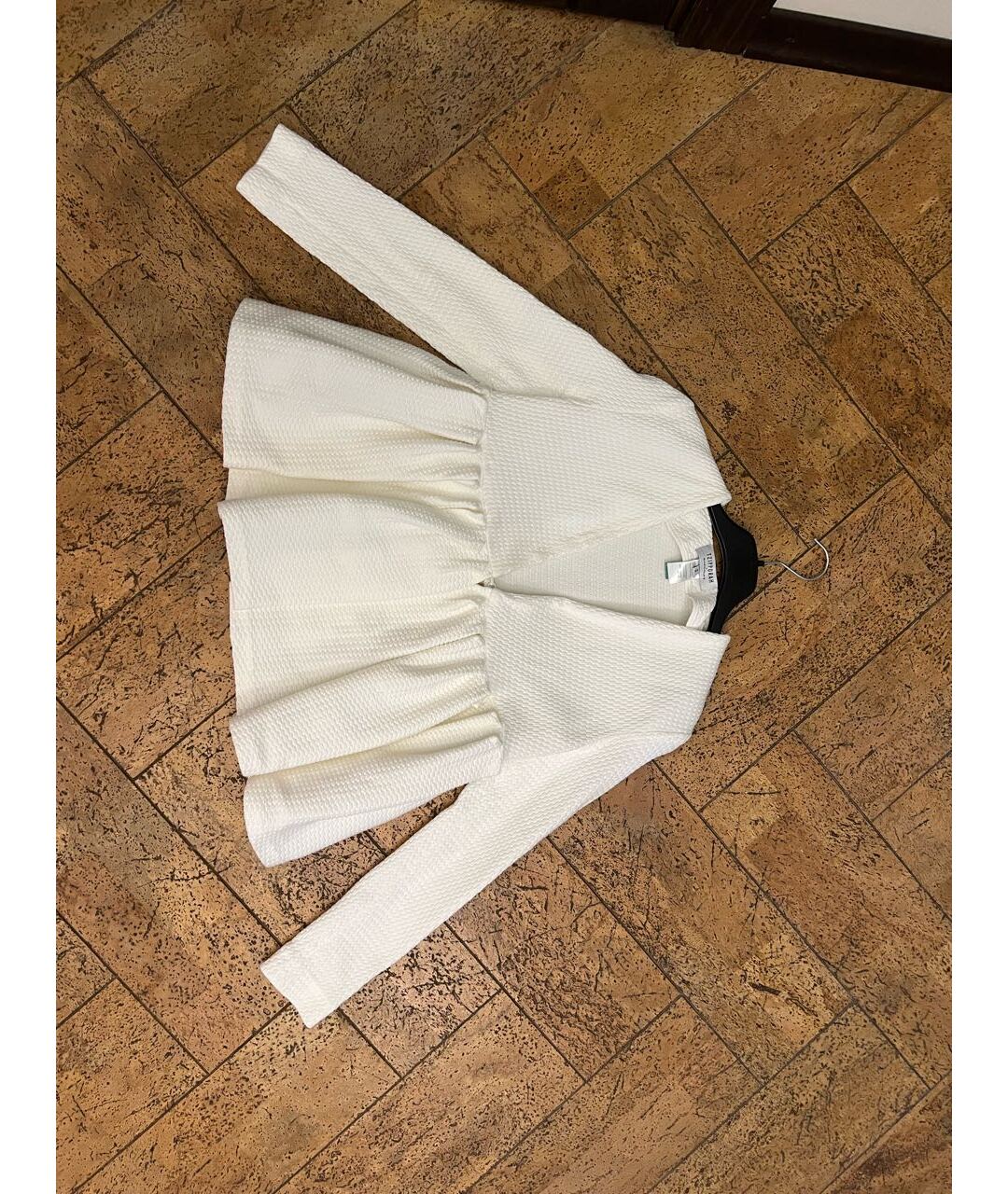 TZIPPORAH Белый хлопковый жакет/пиджак, фото 3