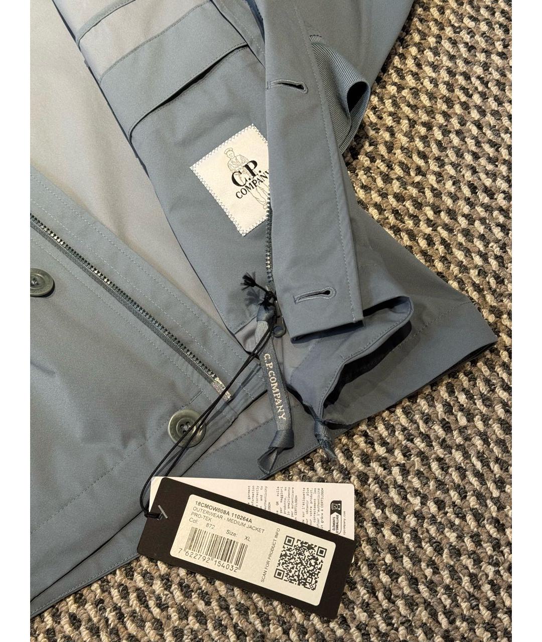 CP COMPANY Голубая полиэстеровая куртка, фото 5