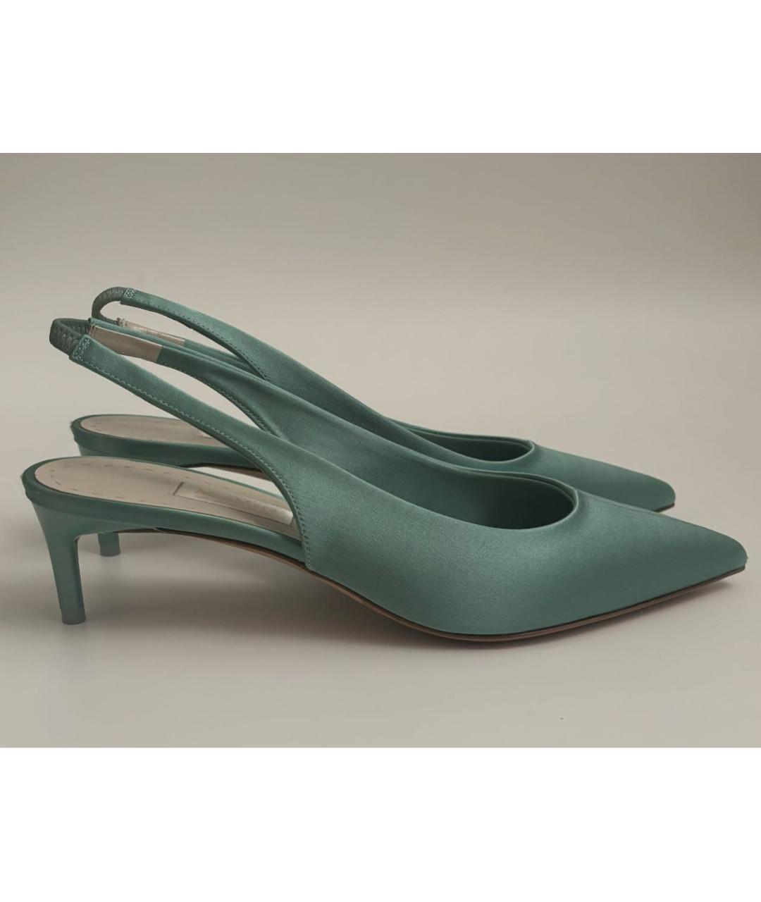 MAX MARA Бирюзовые текстильные туфли, фото 2