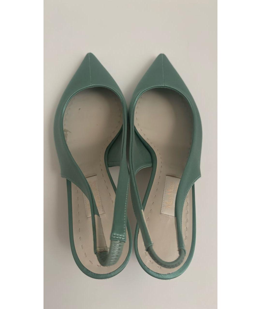 MAX MARA Бирюзовые текстильные туфли, фото 7